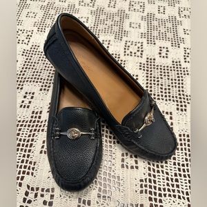 Coach black driving mocs size 8.5